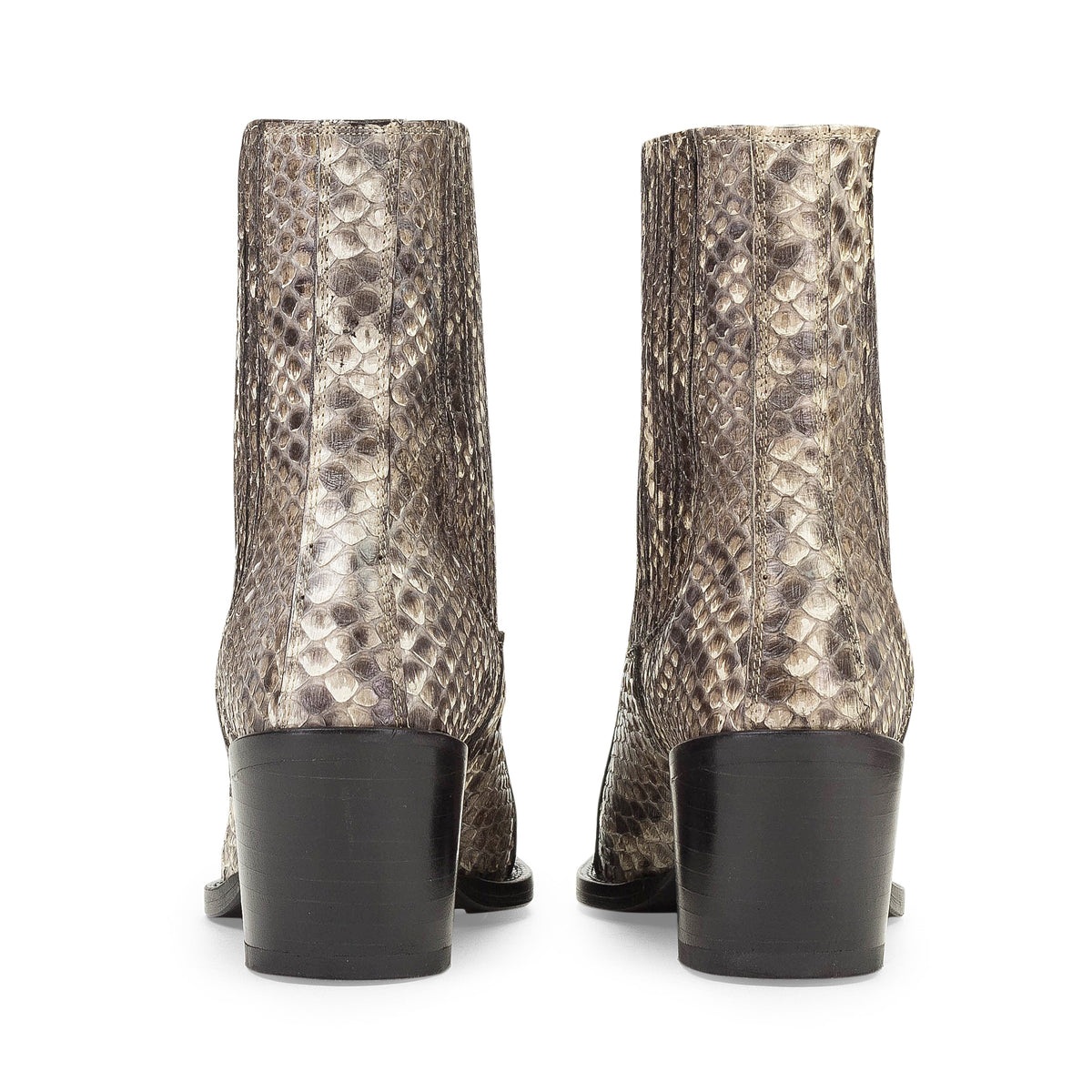 BROWN MARIA NUDE ANKLE BOOTS